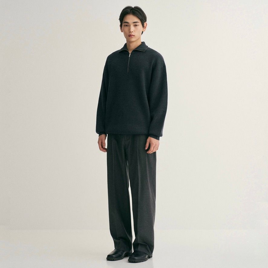 【残り一点】Volume Half Zip Up Knit