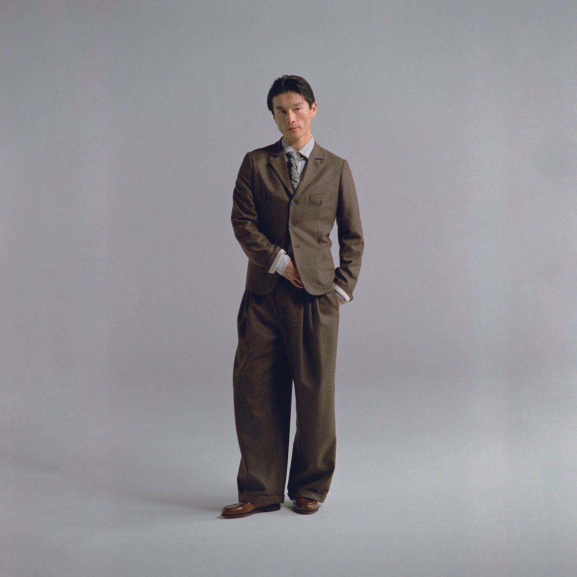 【残り一点】3 Tuck Wool Flannel Trousers