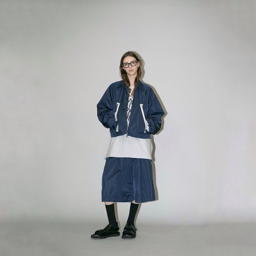 【残り一点】ナイロンタフタショートジップブルゾン