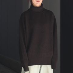 【残りわずか】Extra Fine Wool Warm Knit Turtle Neck LS