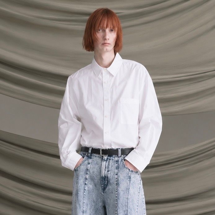 【残り一点】120 / 2 Suvin Cotton Typewriter Prime-Over Shirt Coat