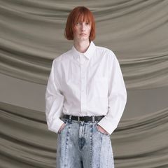 【残り一点】120 / 2 Suvin Cotton Typewriter Prime-Over Shirt Coat