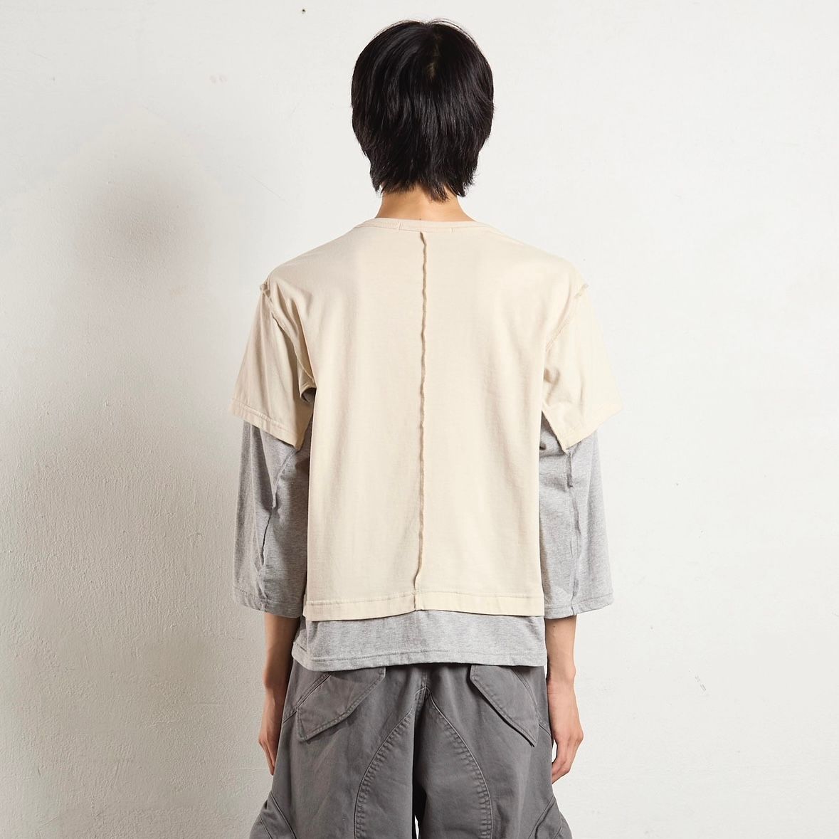 【残り一点】Double Layered 3/4 Sleeve T-Shirt