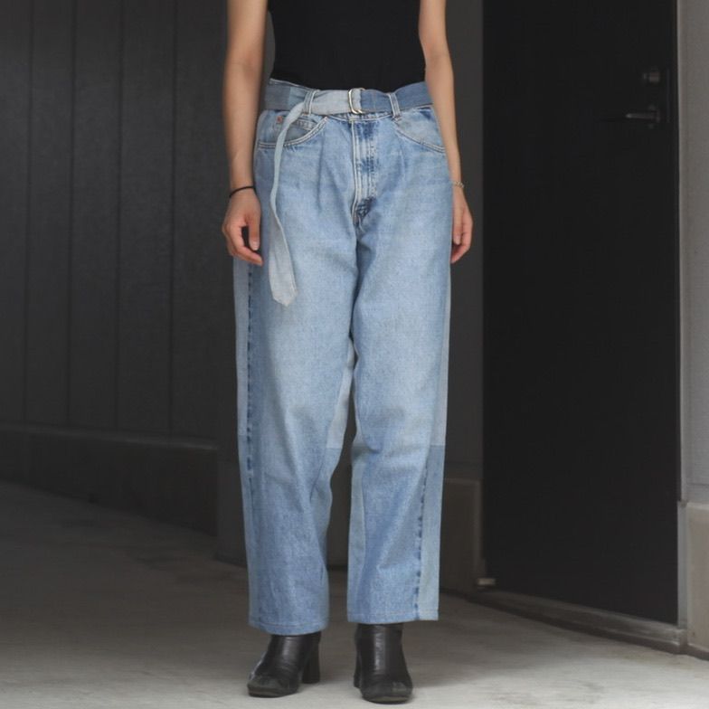 SEEALL - 【残り一点】Reconstructed Belted Baggy Denim_2(M