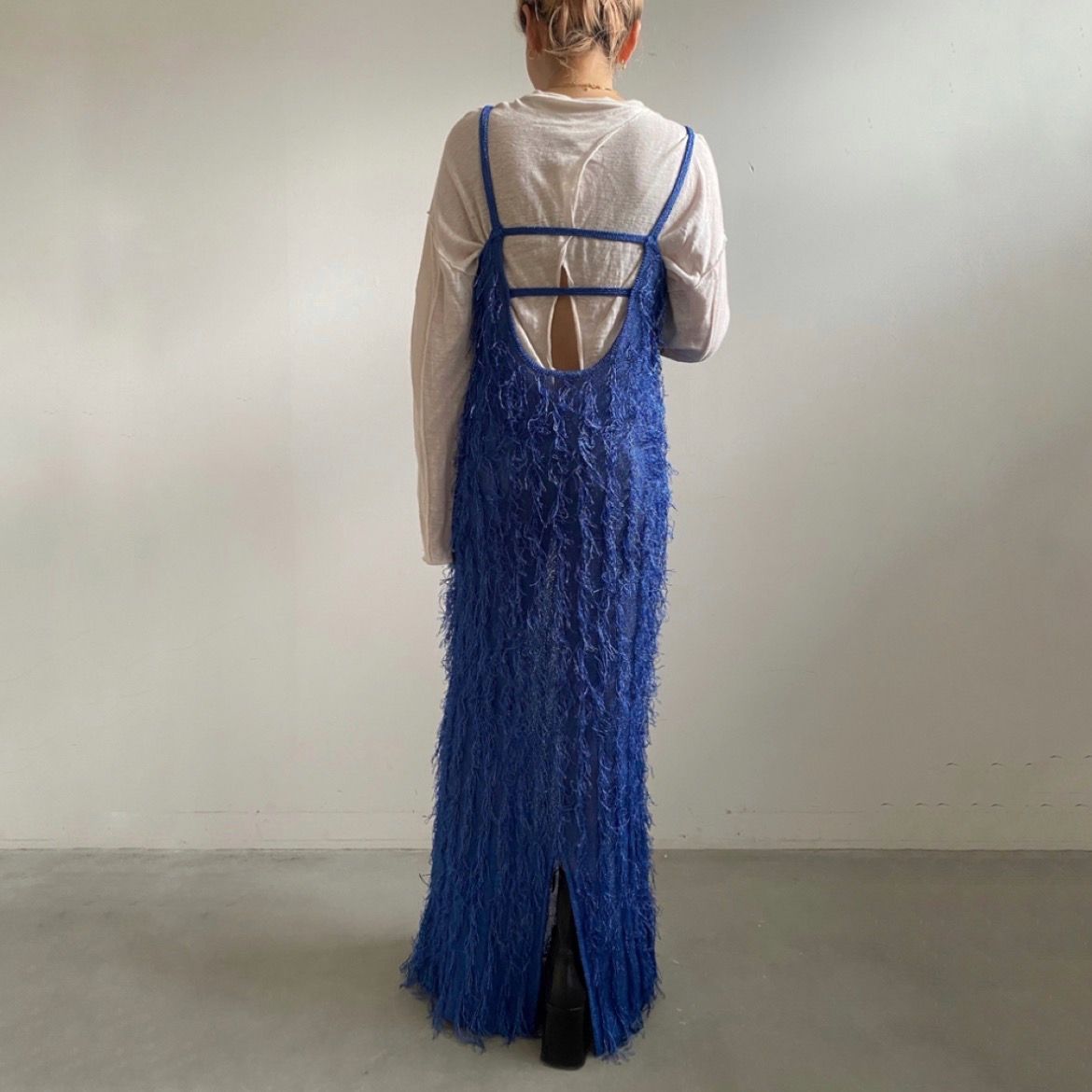 【残り一点】Bright Loop Fringe Cami Dress
