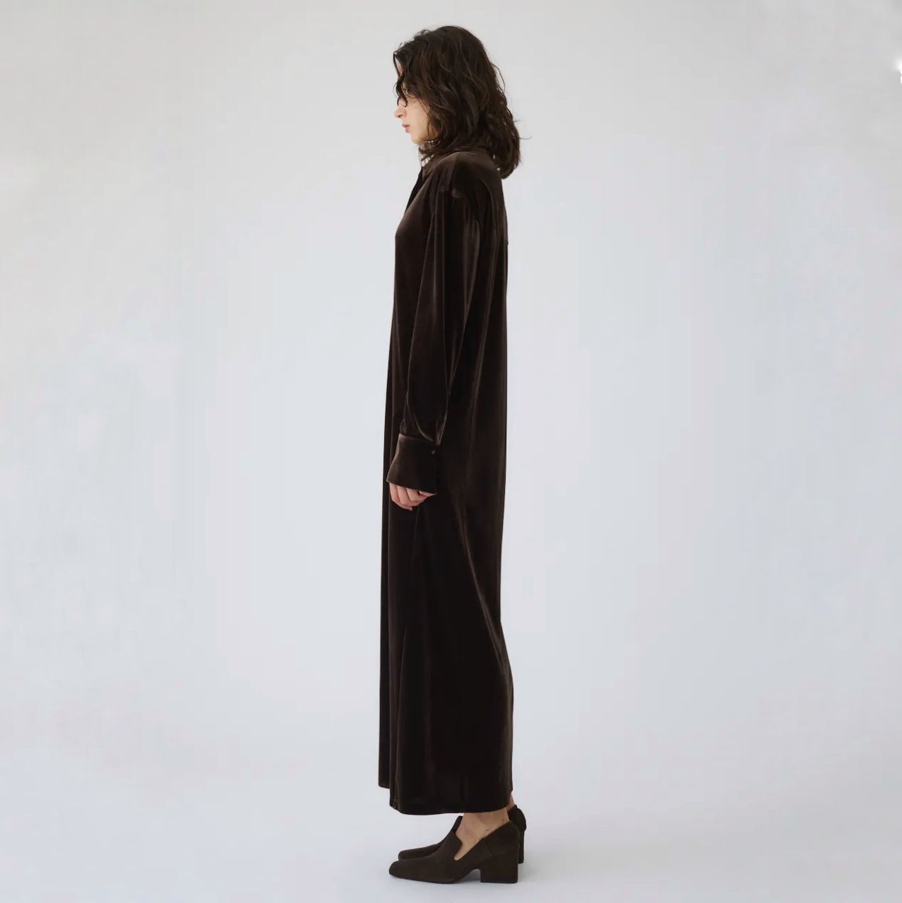 【残り一点】Velour Shirt Dress