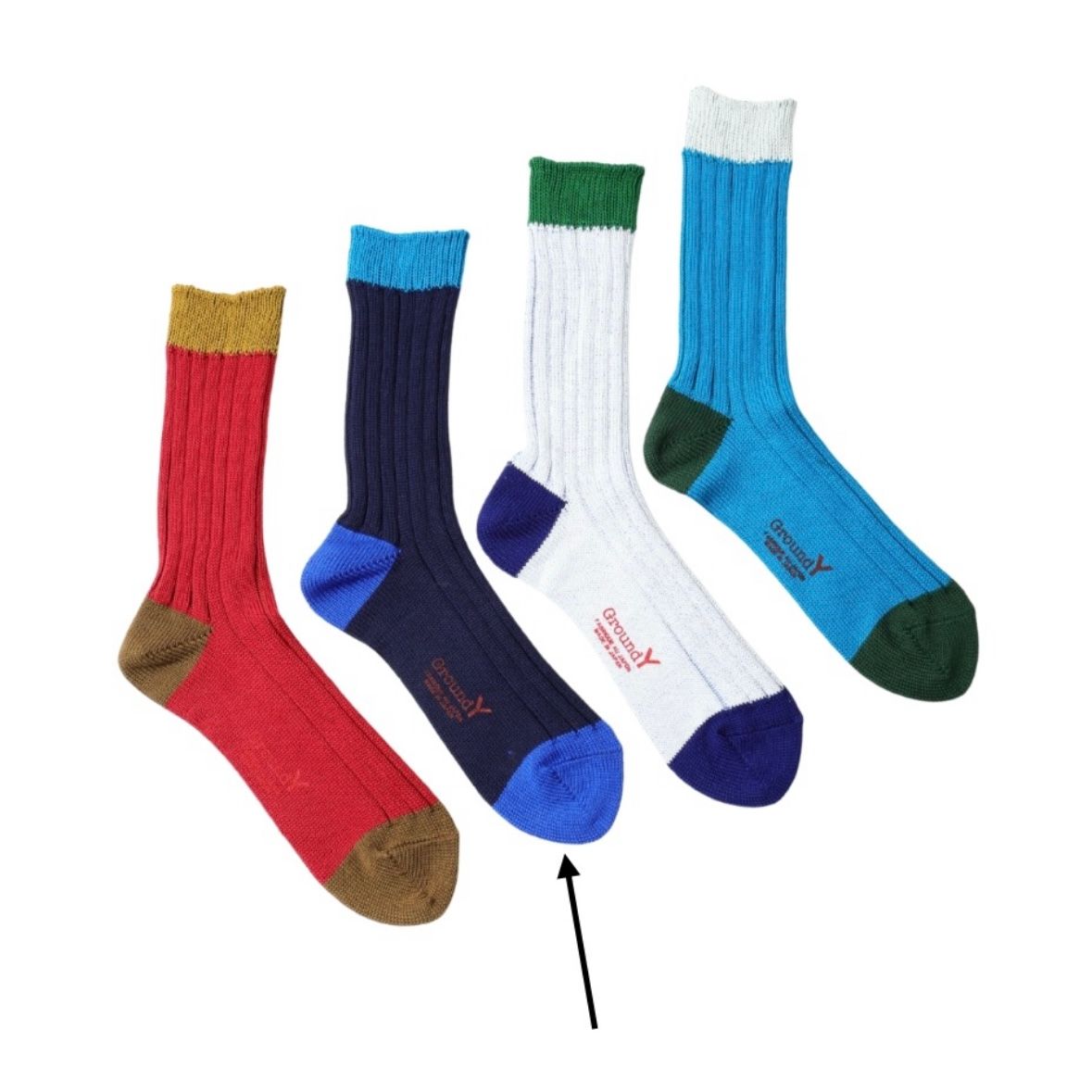 【残り一点】4×2リブソックス(NAVY)