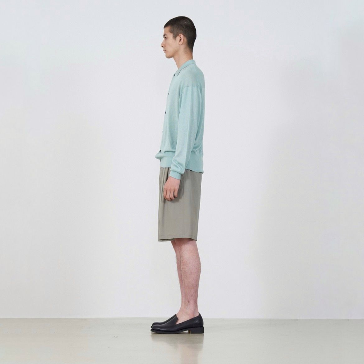 【残り一点】Silk Cashmere Sheer Shirt Cardigan