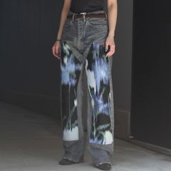 【残り一点】Flower Patch Work Denim Pants