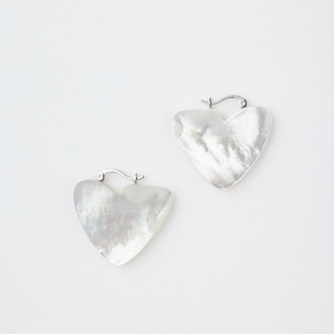 【残り一点】How Raw Heart Plate Earrings(両耳用）