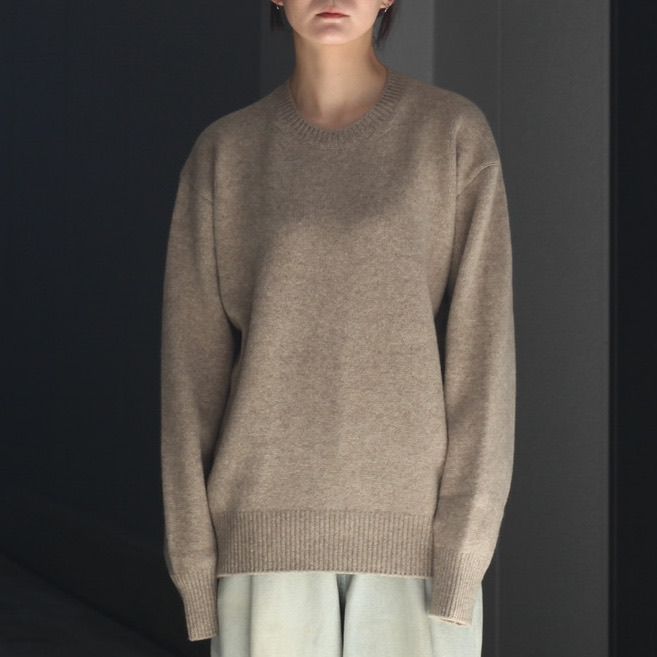 【残りわずか】Extra Fine Wool Warm Knit Crew Neck LS