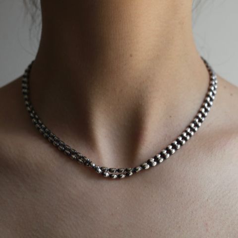 【お取り寄せ注文可能】Narrow Oval Bowl Chain W Necklace