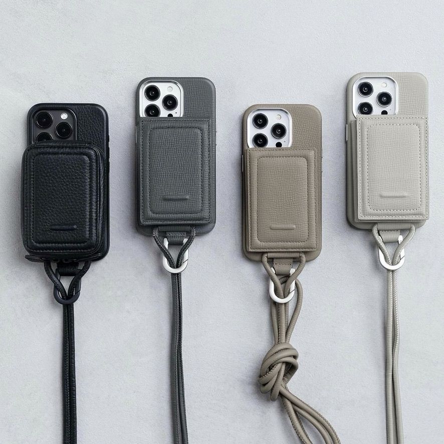【再販売通知受付可能】レザーストラップ付ウォレット(TAUPE)