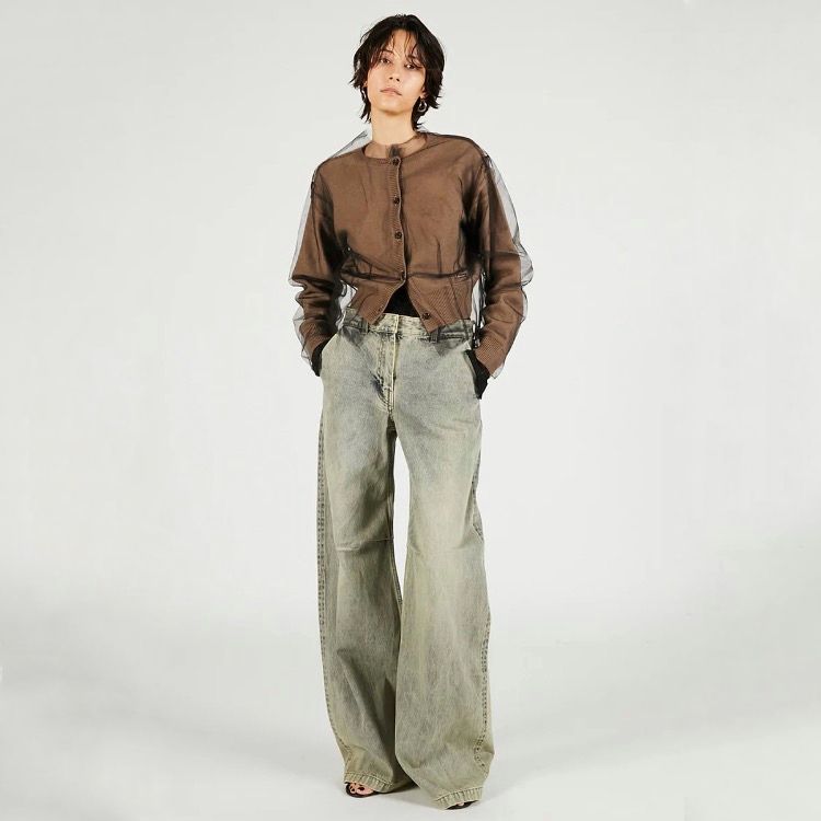 【残り一点】Reversible Tulle Knit Cardigan