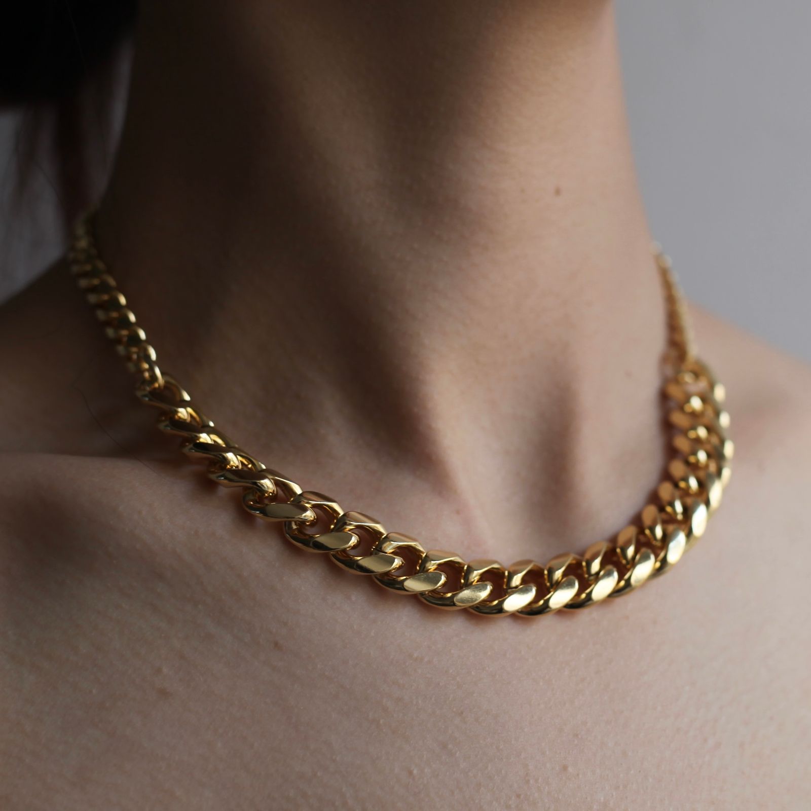 【残り一点】Combi Curb Gold Chain Necklace