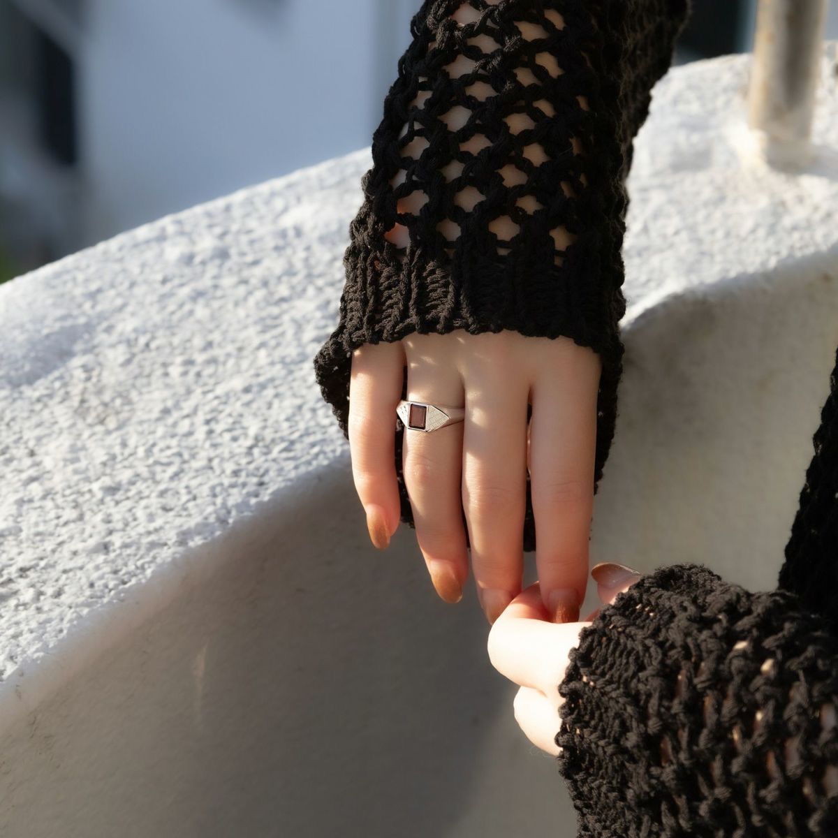 【お取り寄せ注文可能】Shine Pinky Ring(RED)