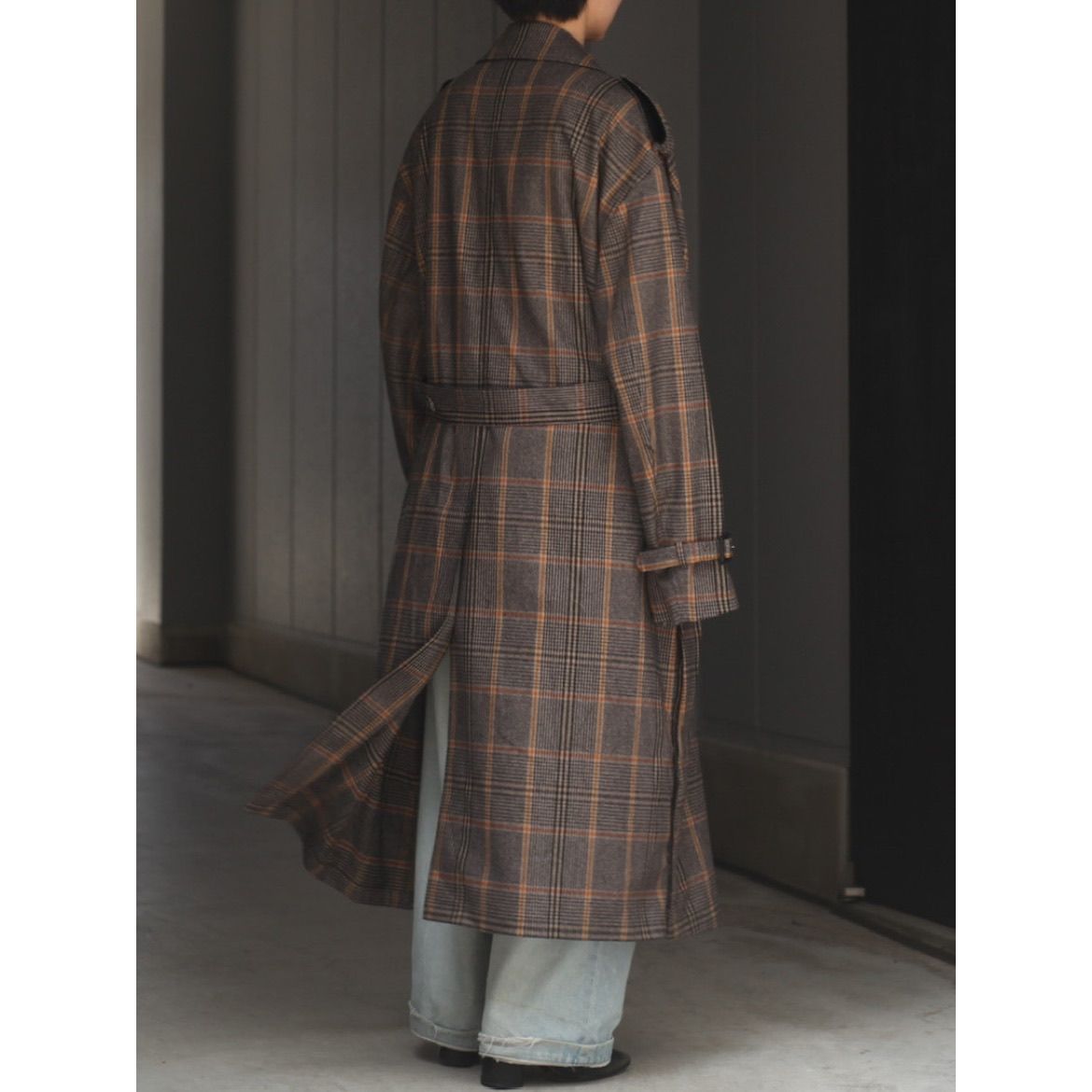 stein - 【残りわずか】Oversized Double Lapeled Trench Coat 