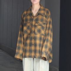 【残り一点】オーバーサイズブラッシュドチェックシャツ