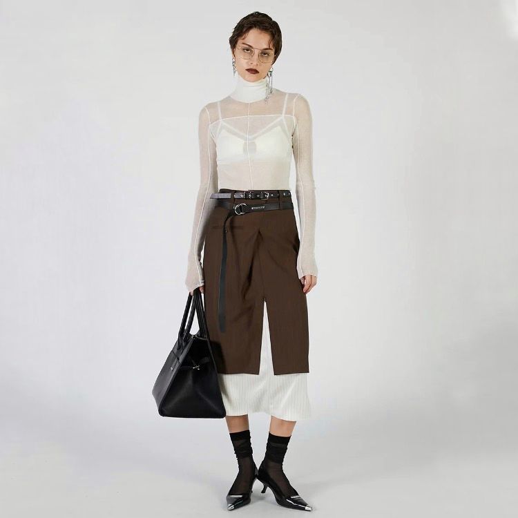 【残り一点】Soft High Gauge Panel Knit