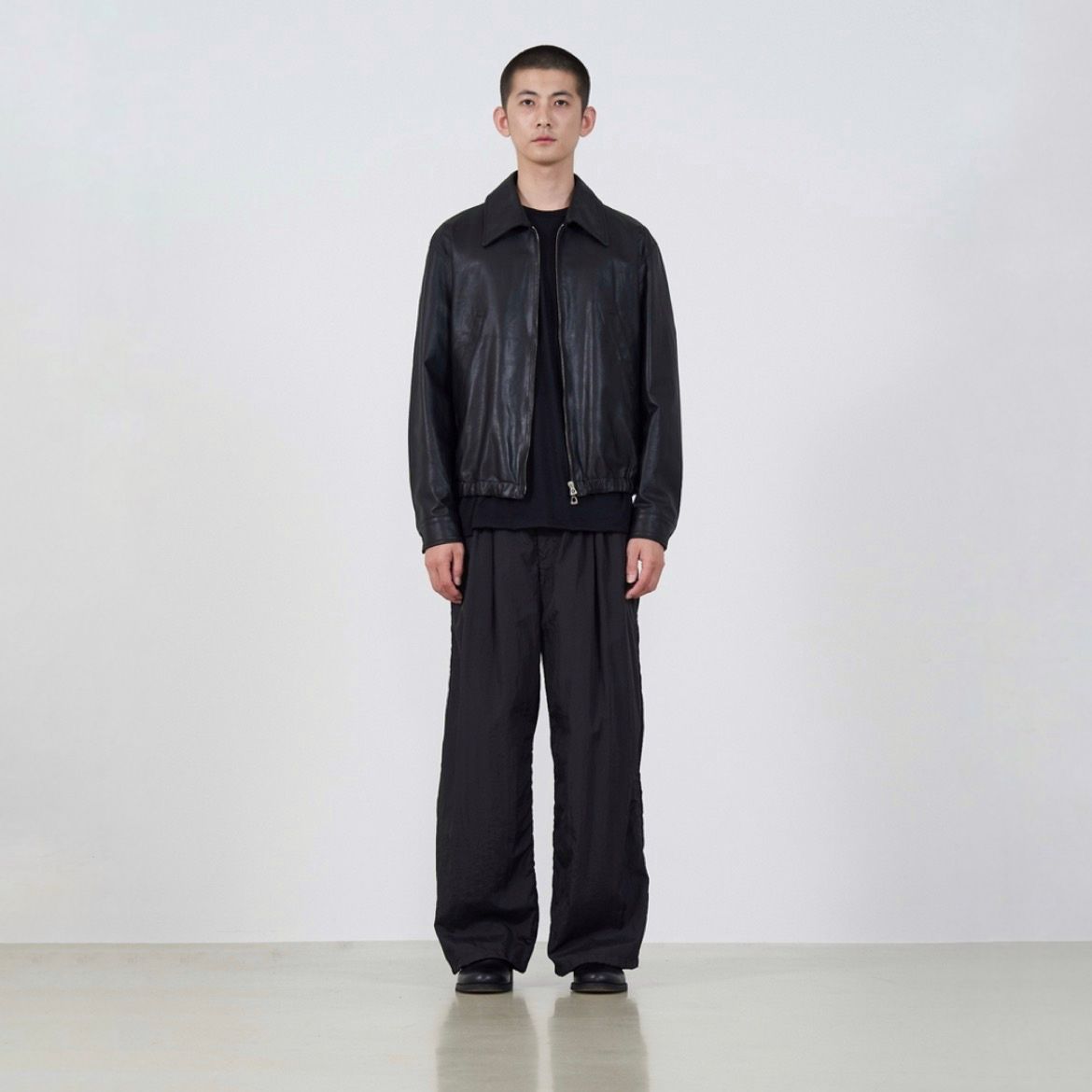 YOKE(ヨーク) Leather Flight Jacket YOKE - 【残り一点】Bleach & Over Dye Denim Front Zip Blouson
