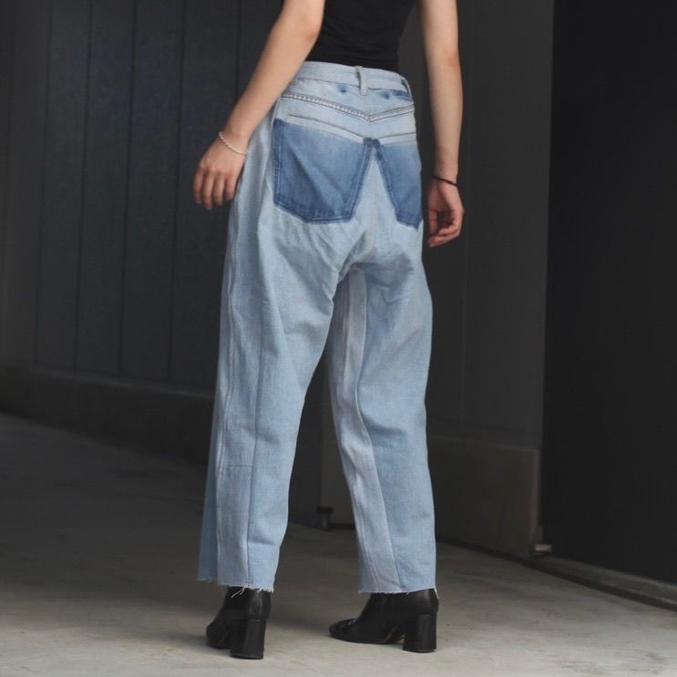 【残り一点】Reconstructed Super Baggy Slacks Denim_1(S)