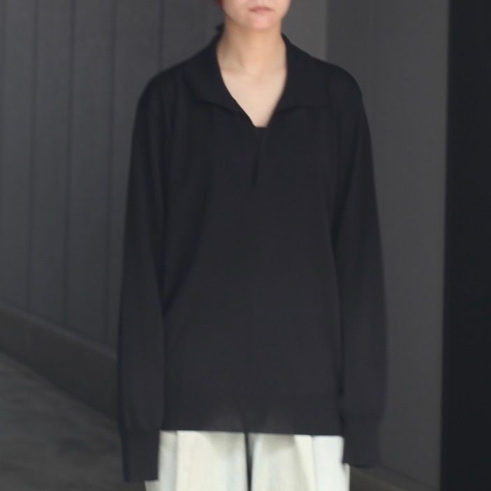 【残りわずか】Wool/Silk Knit Skipper LS