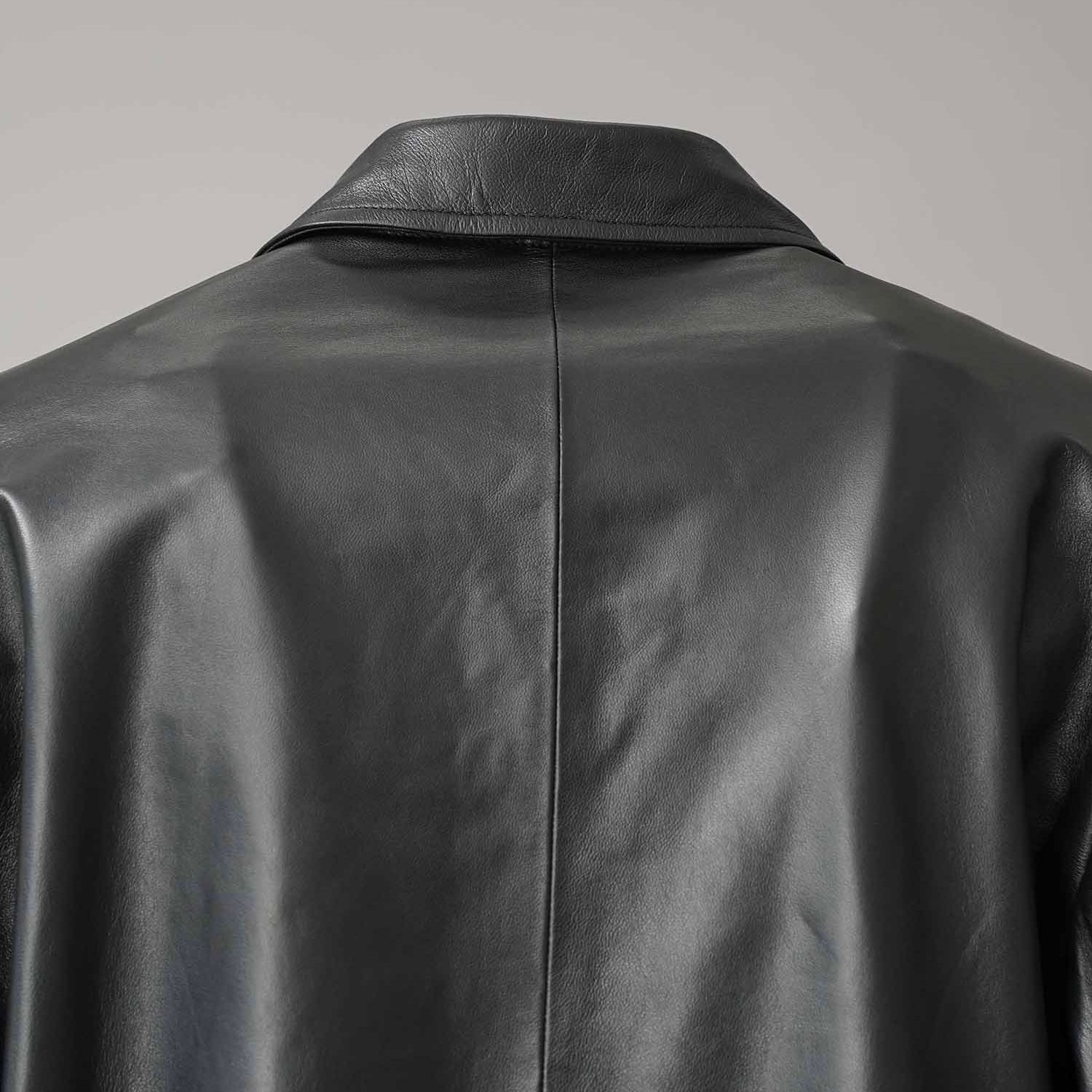 【残り一点】Sheep Leather Peaked Lapel Semi-Double Tailored Jacket