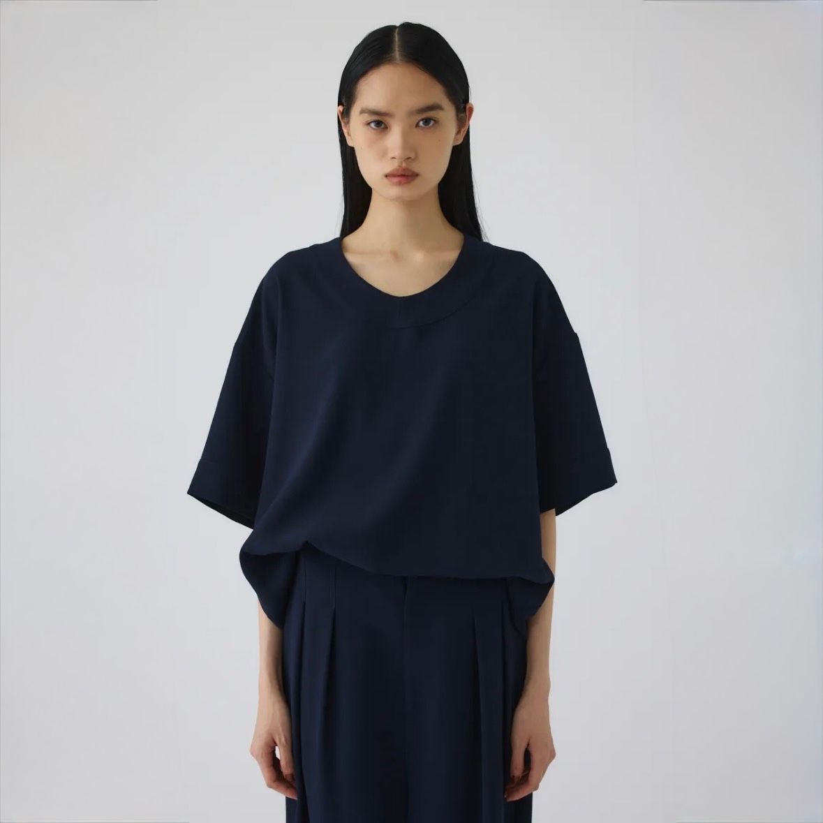 【残り一点】Georgette U-Neck Tops