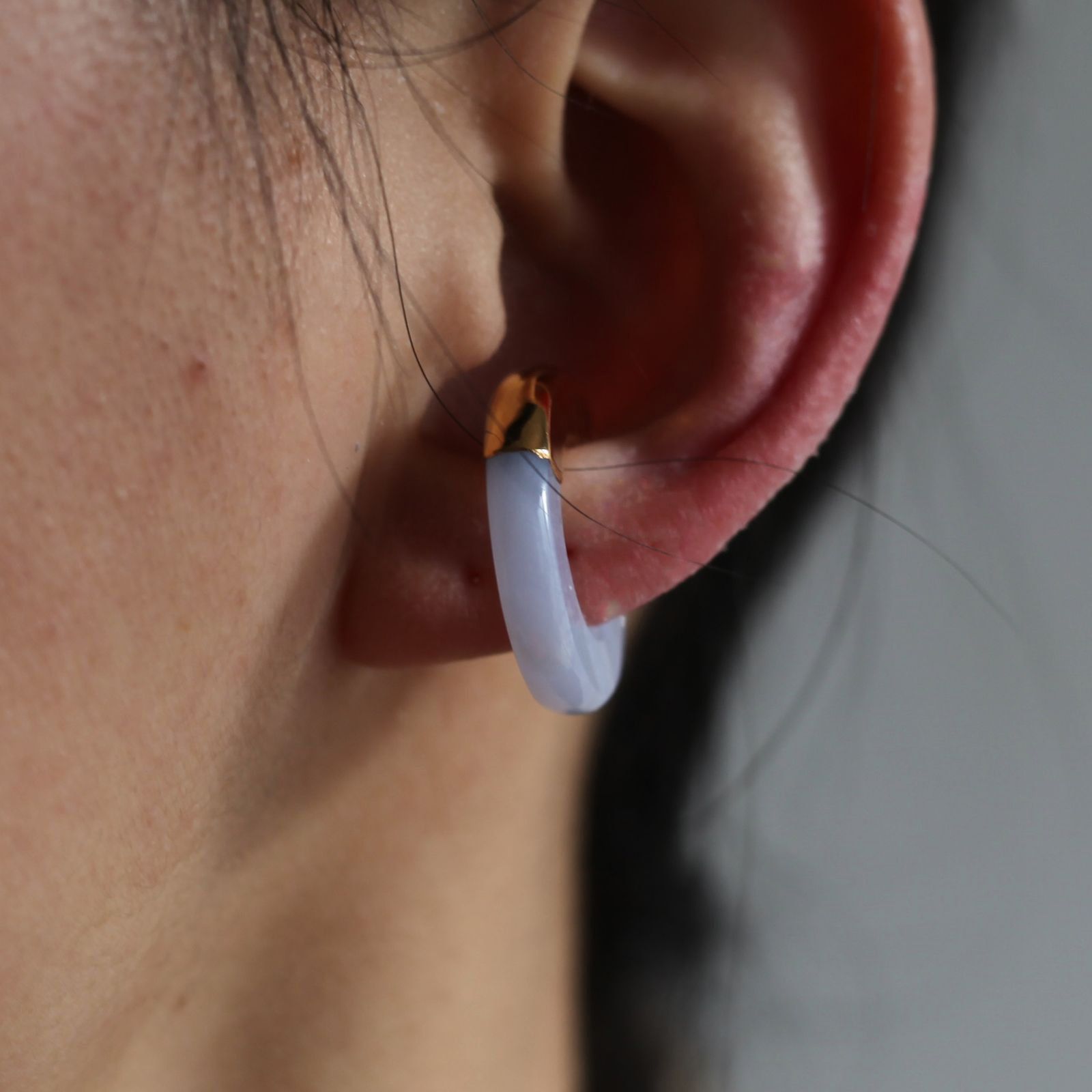 PREEK - 【残りわずか】Ukishima Lite Blue Agate Ear Cuff(片耳用） | ACRMTSM ONLINE STORE