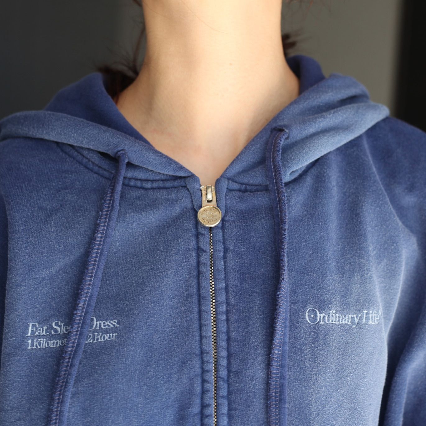 【残り一点】Washed Ordinary Old Style Zip Hoodie