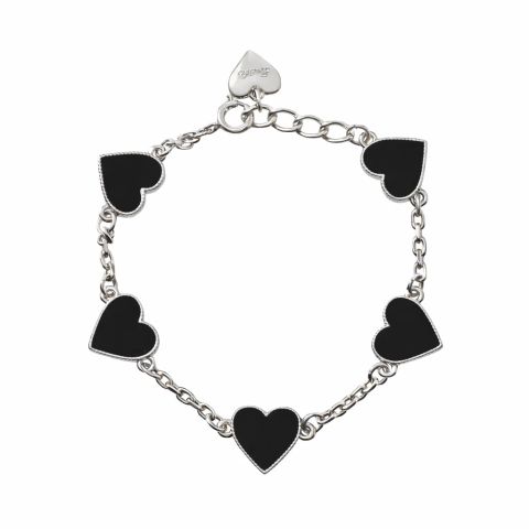 【残りわずか】Chain Heart Bracelet(BLACK)