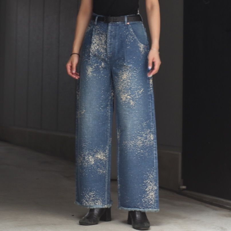 【残り一点】グラニュールデニム6ポケットバギーPT-U