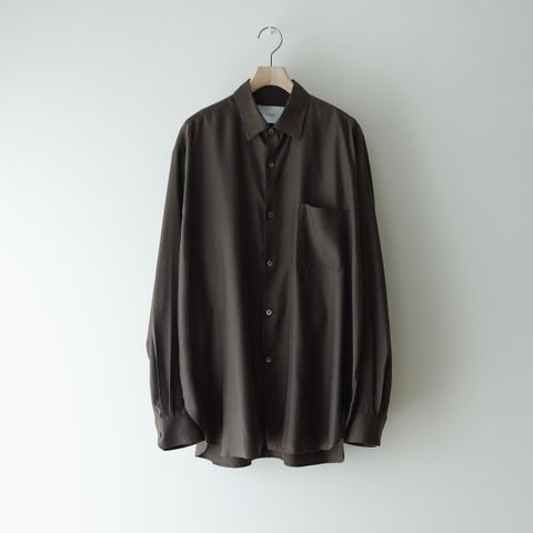 【残りわずか】Cupro Twill Oversized L/S Shirt