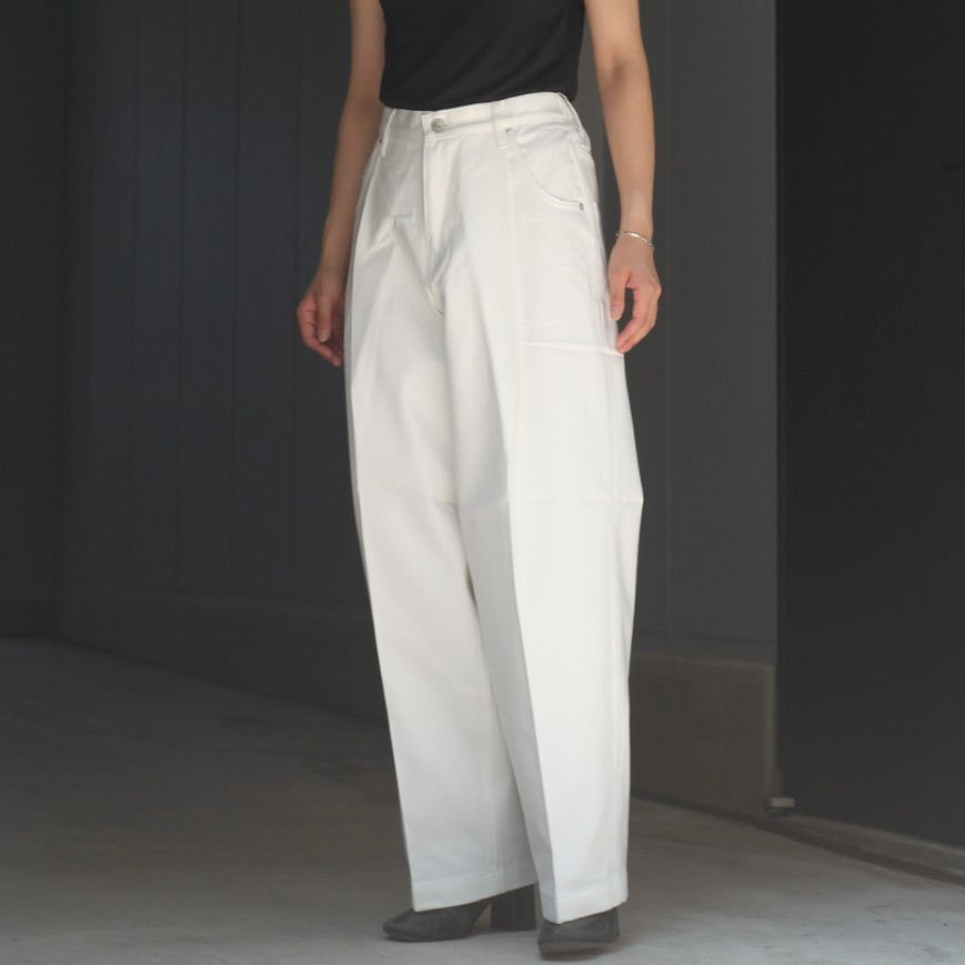 NEONSIGN - 【残りわずか】Wide Denim Slacks(WHITE RIGID