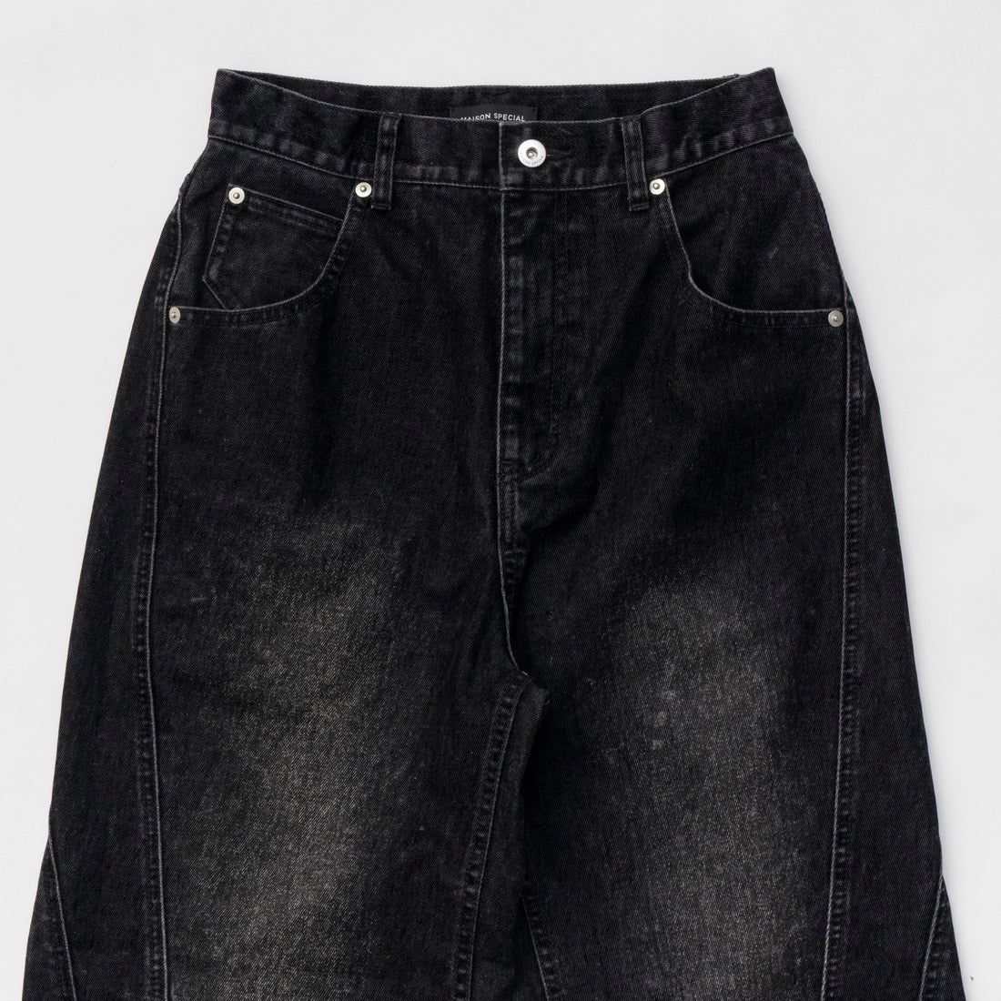 【残り一点】Wide Straight Flocking Denim Pants