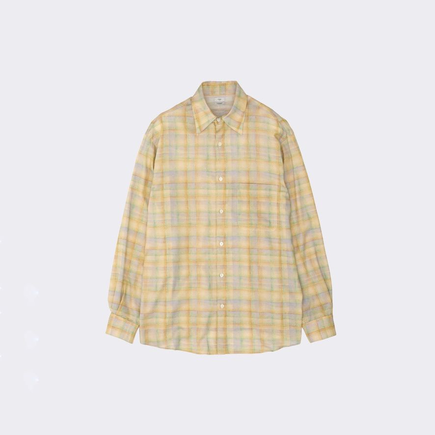【残り一点】Printed Plaid Cotton Twill Shirt