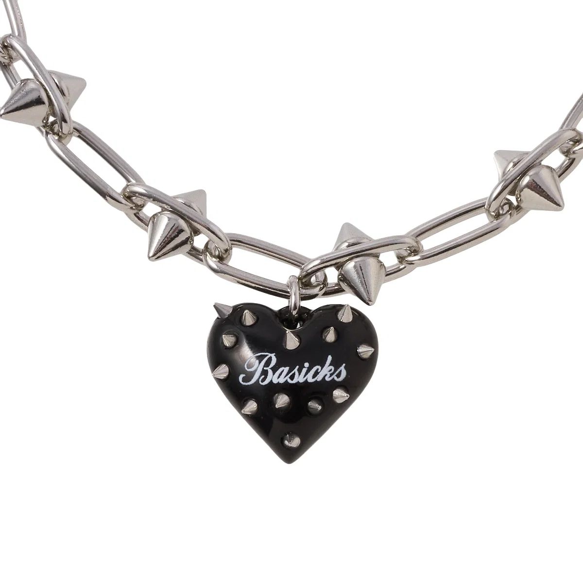 【再販売通知受付可能】Spiky Heart Necklace(SILVER)