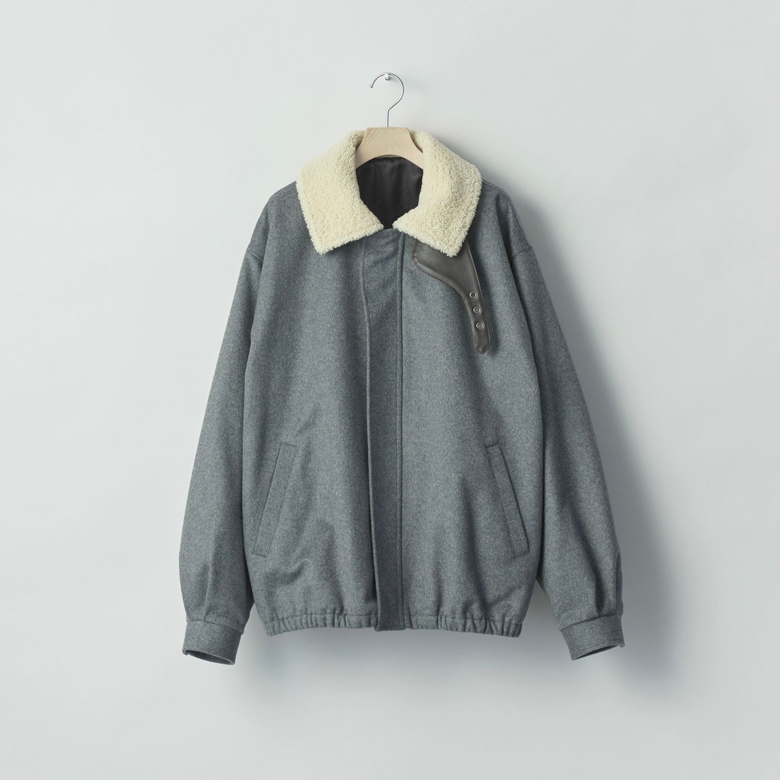 【残りわずか】Mouton Collar Wool Cashmere Padded Jacket