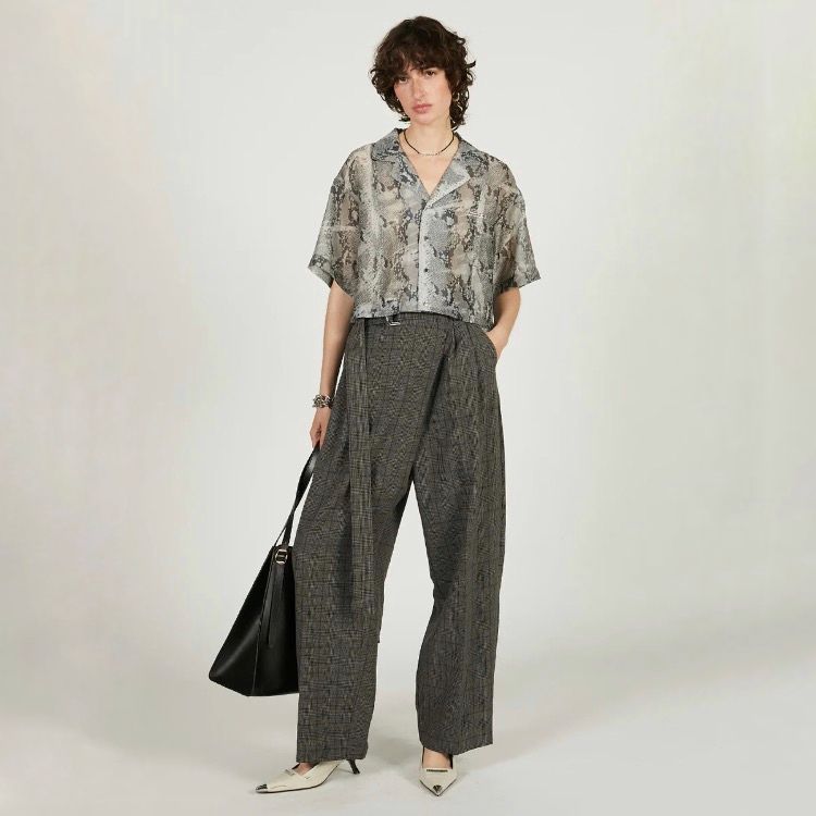【残り一点】Python Print Sheer Shirt