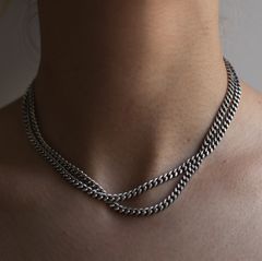 【再販売通知受付可能】Silver Chain Long Necklace