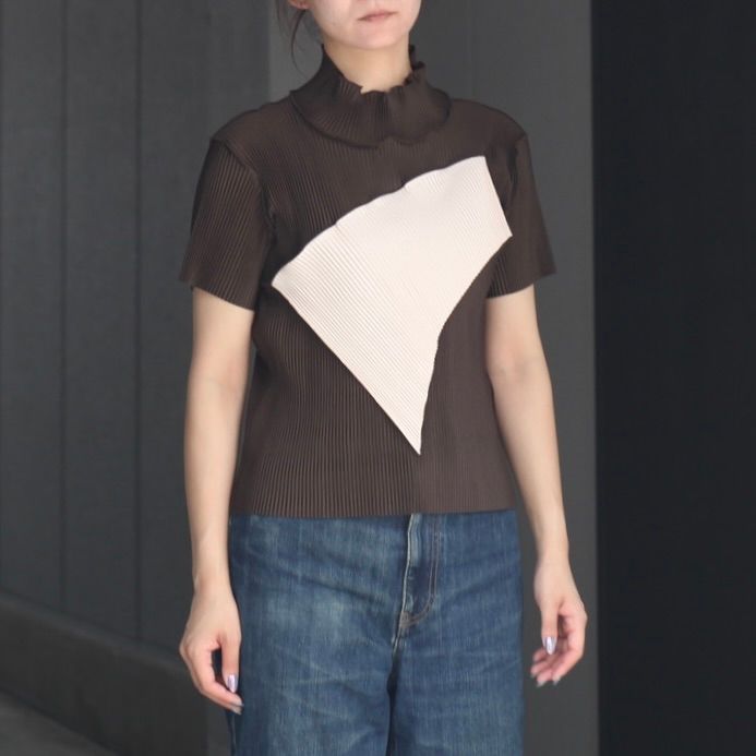 【残り一点】Todo Wave Top Short Sleeve High Neck
