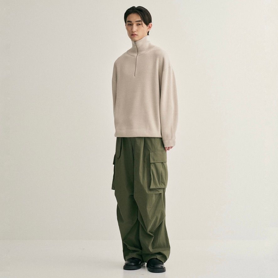 【残り一点】Volume Half Zip Up Knit
