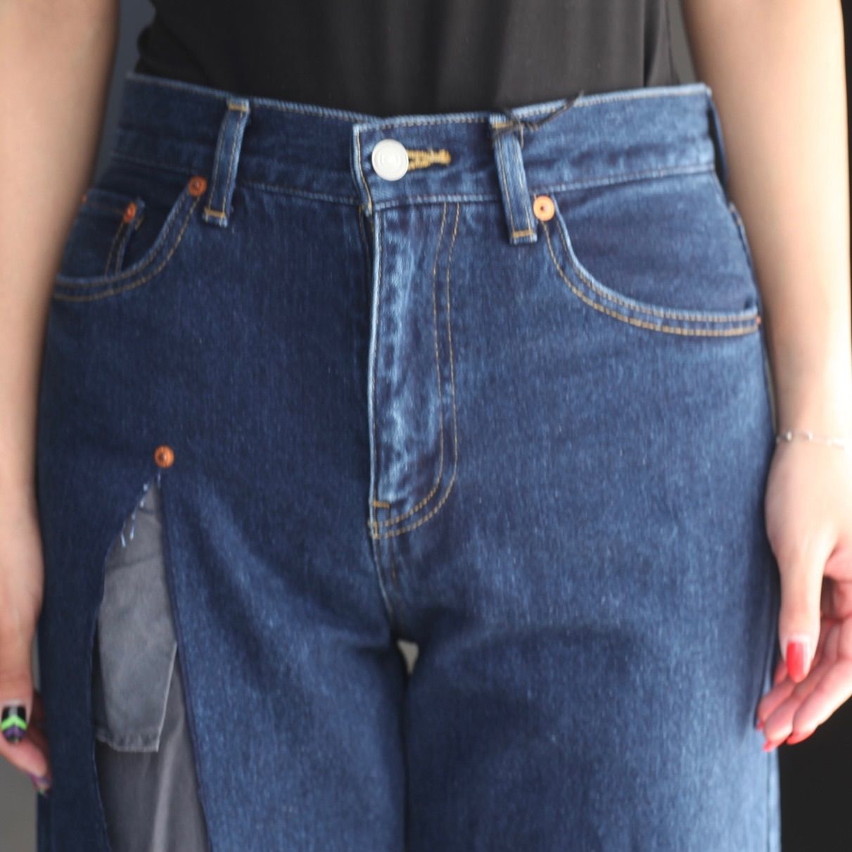 【残り一点】Layered Ripped Jeans