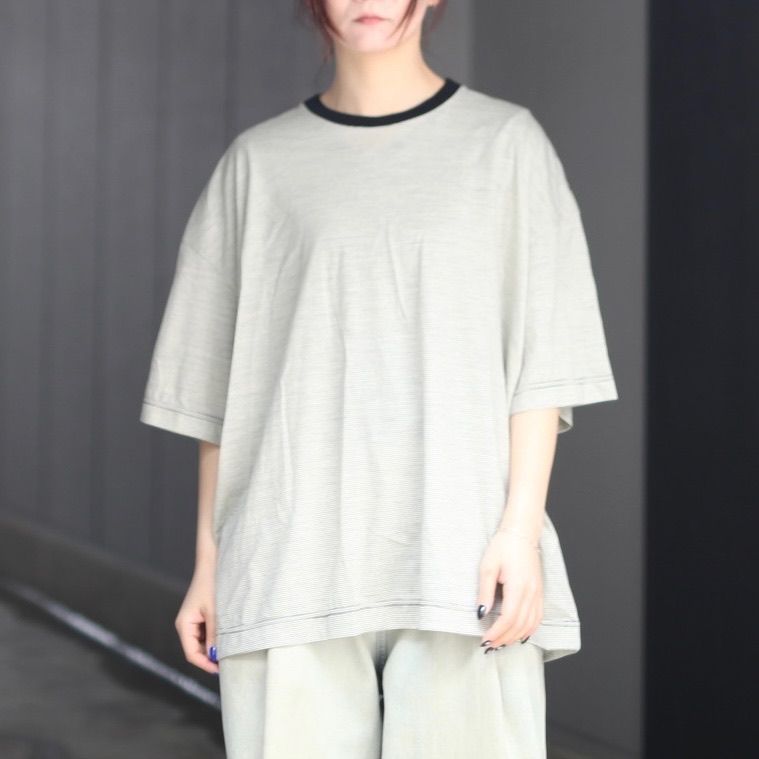 【残り一点】32G Wool Stripe SS Tee