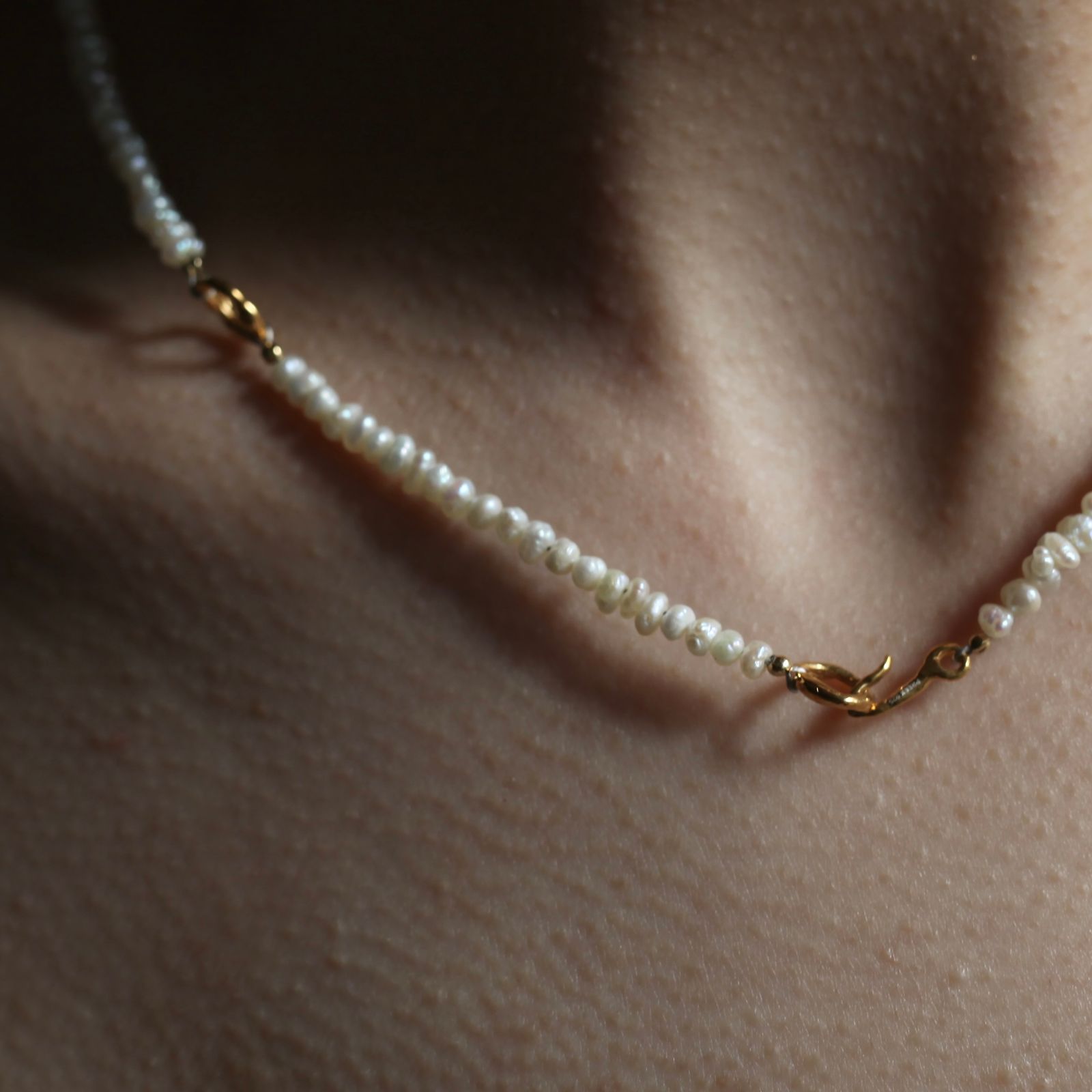 【お取り寄せ注文可能】Keshi Pearl Plate Necklace Choker