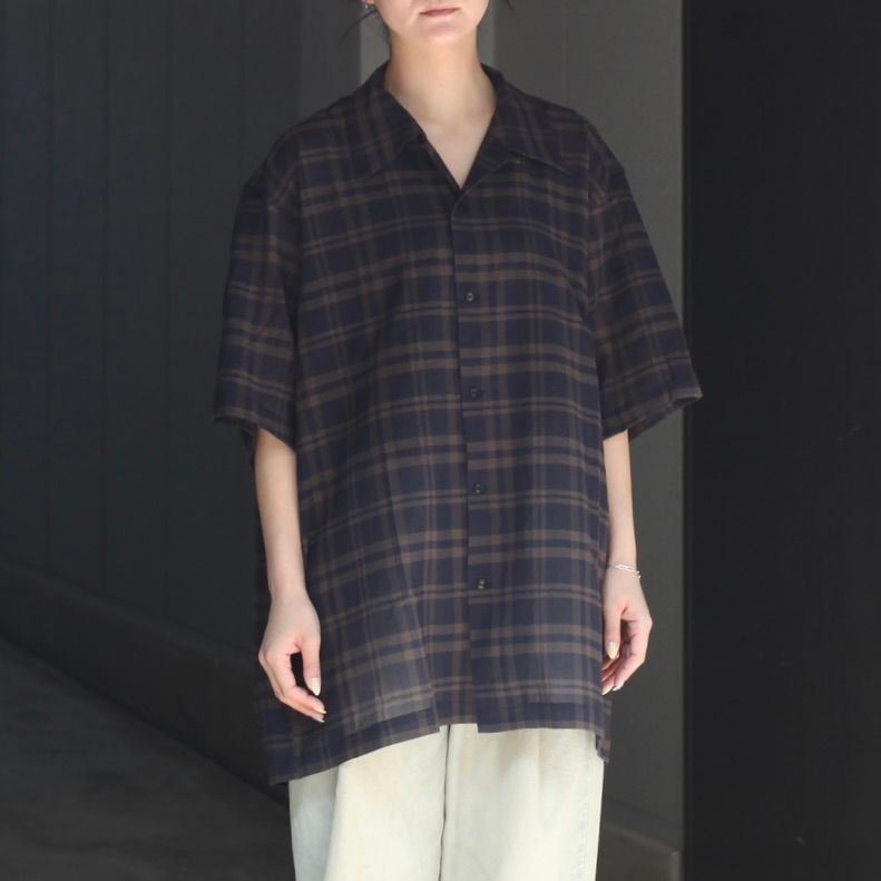 【残り一点】シアーコットンオープンカラーS/Sシャツ