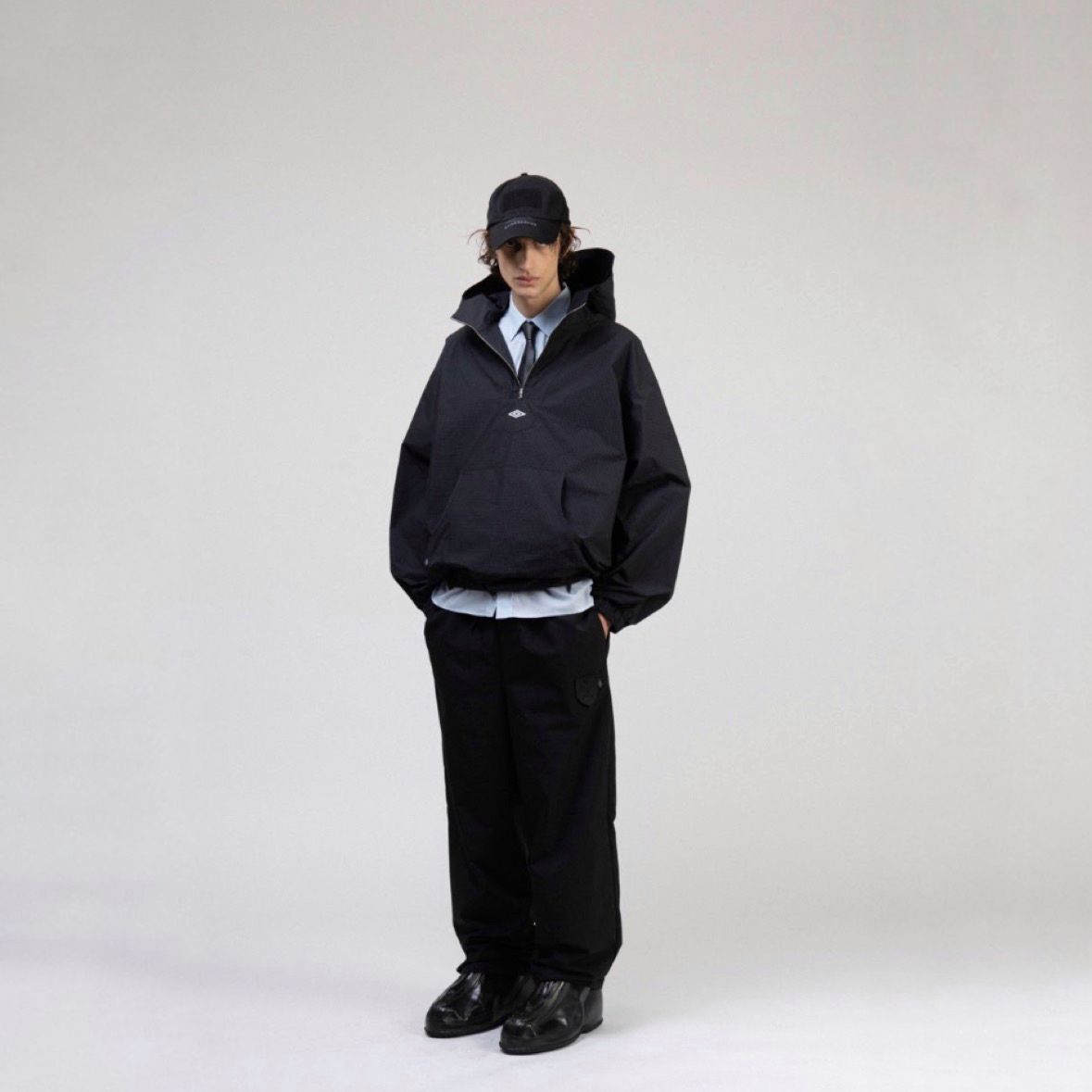 UMBRO チェックマスク アノラック ネイビー/ダークブラウン Men's Check Masked Anorak Navy / Dark Brown – Slam Jam®