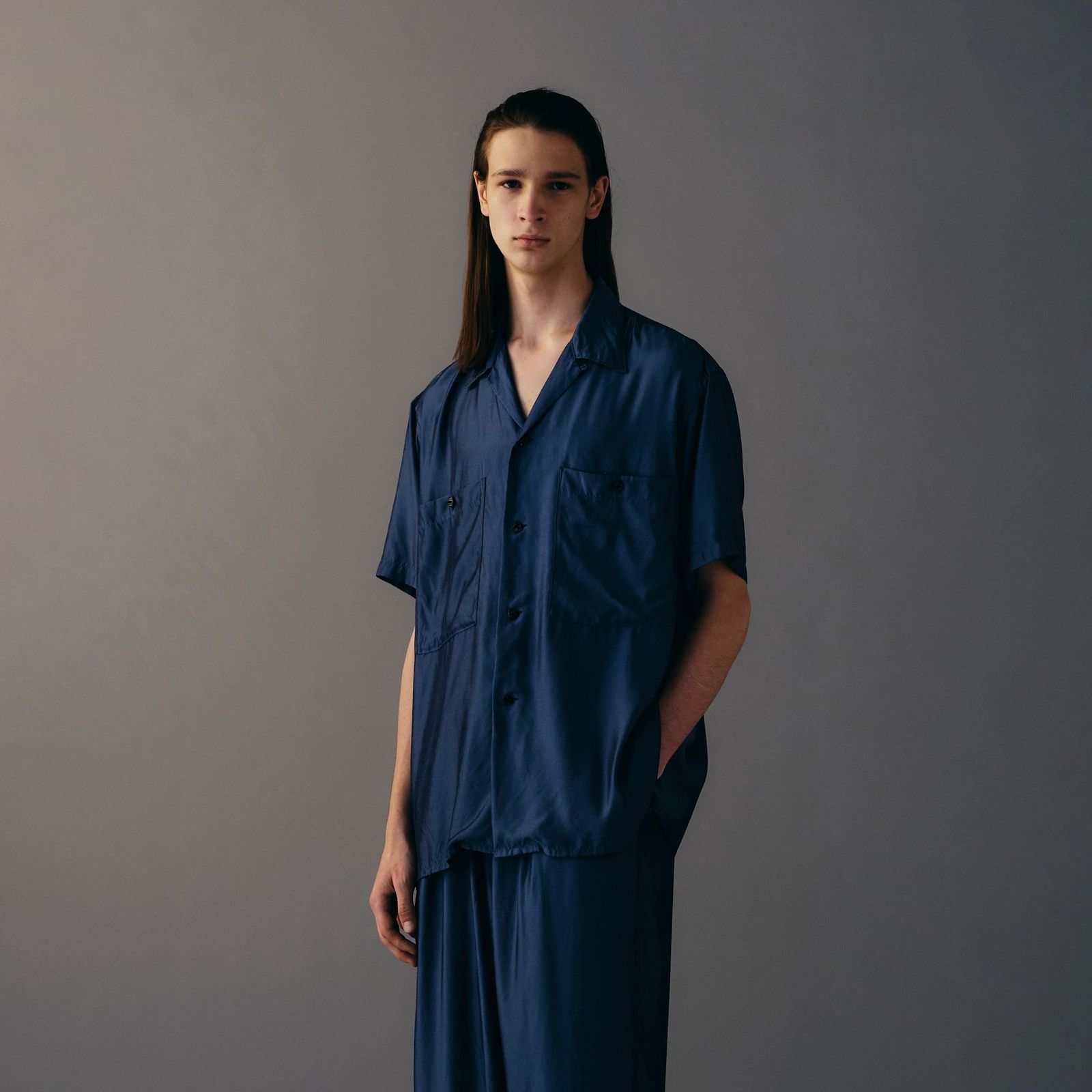 YOKE - 【残り一点】Cupro Open Collar Shirt | ACRMTSM ONLINE STORE