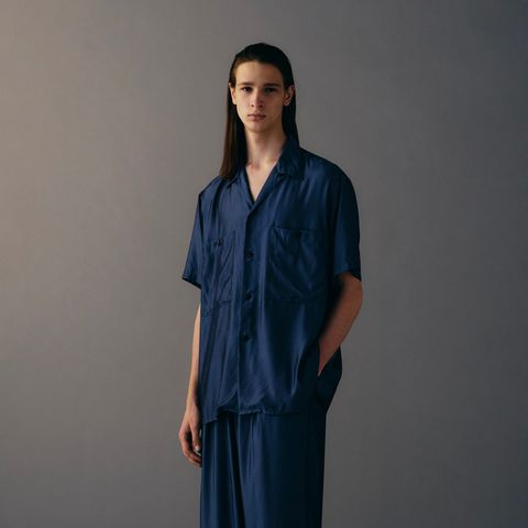【残り一点】Cupro Open Collar Shirt