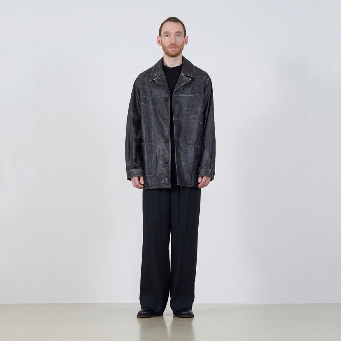 YOKE - 【残り一点】Cracked Goat Leather Car Coat | ACRMTSM